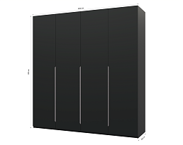 Изображение товара Распашной шкаф Пакс Альхейм 14 black (silver) ИКЕА (IKEA) на сайте adeta.ru